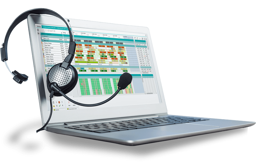 Macbook mit plano Roster Headset