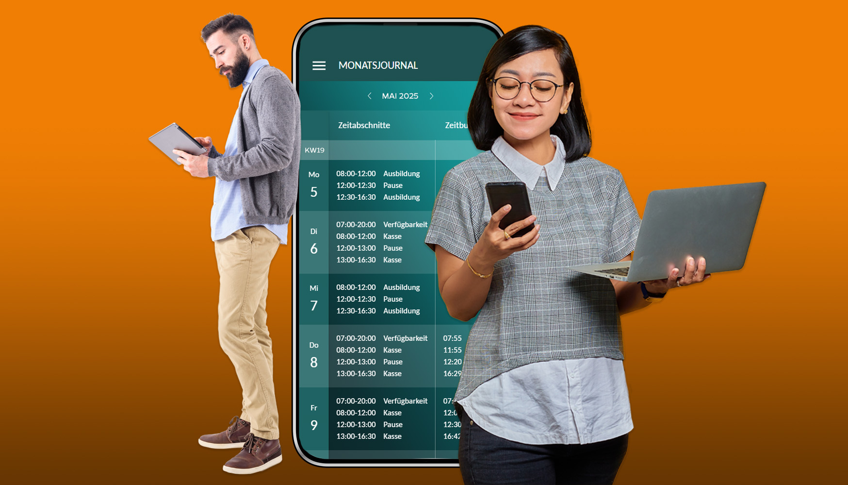 Mobile Zeiterfassung-myplano
