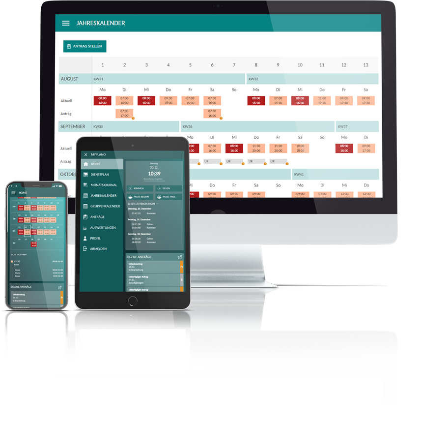 Mobile Zeiterfassung mit myplano