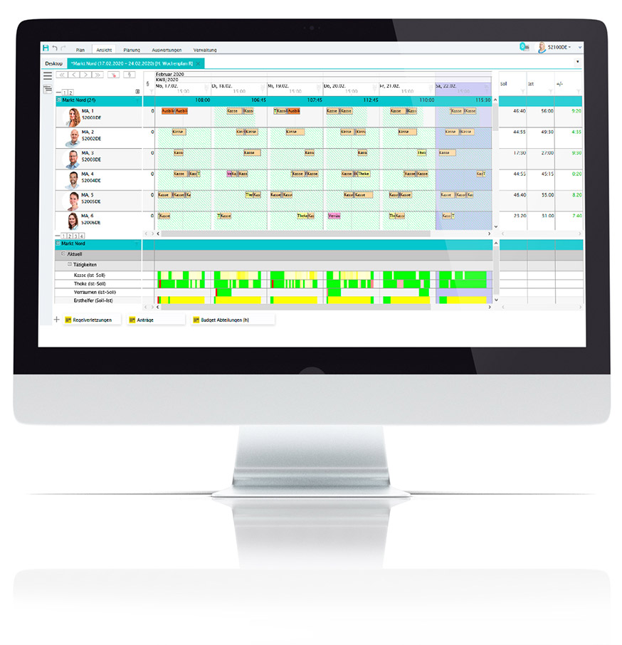 gestion du temps - plano wfm - PC Bildschirm