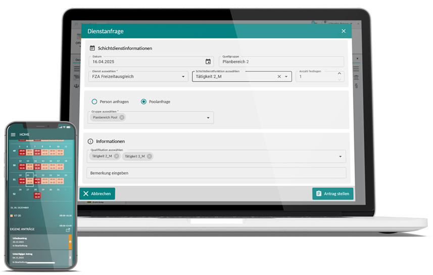 smartphone and desctop with plano software