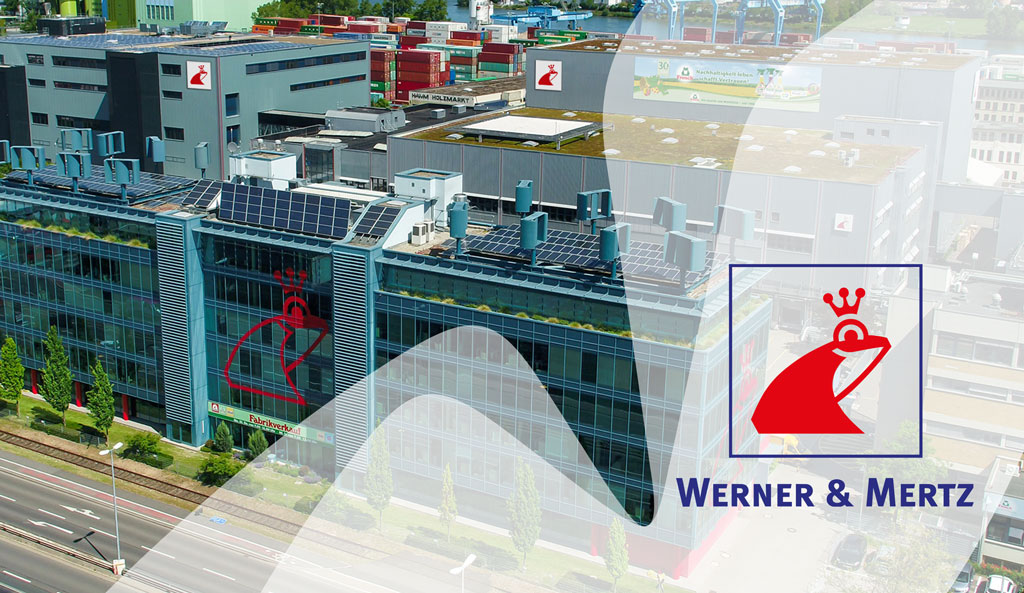 Werner und Mertz Firmengebäude mit Logo