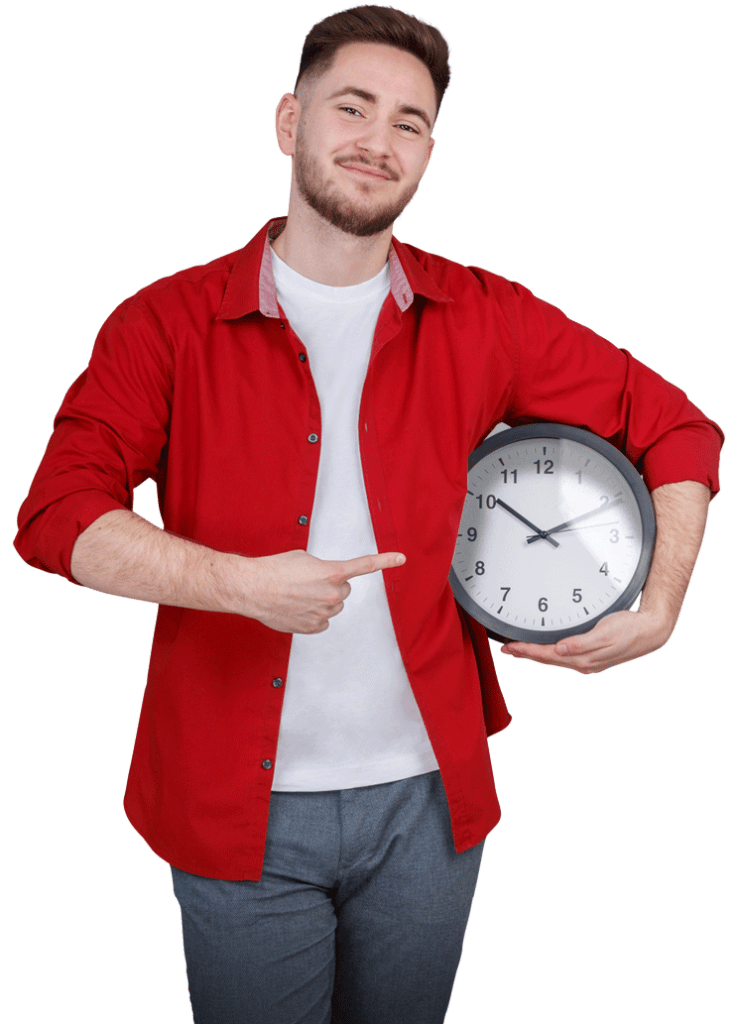 Mann mit Uhr