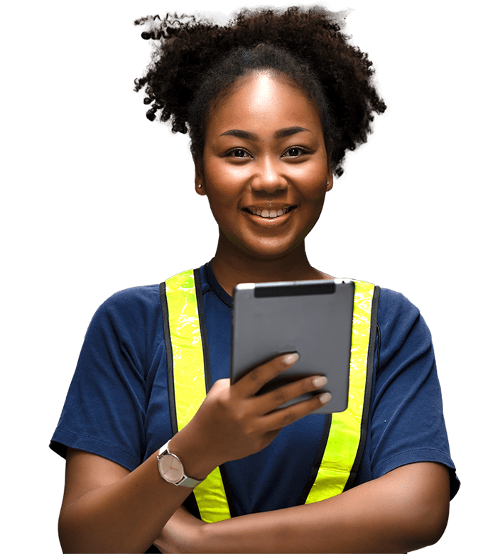 logistics-worker with tablet