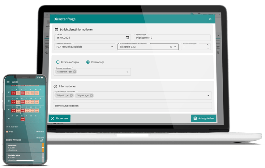 smartphone and desctop with plano software
